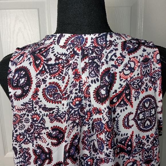 Willi Smith Sleeveless Paisley Blouse | Size L | NWOT - Picture 9 of 11